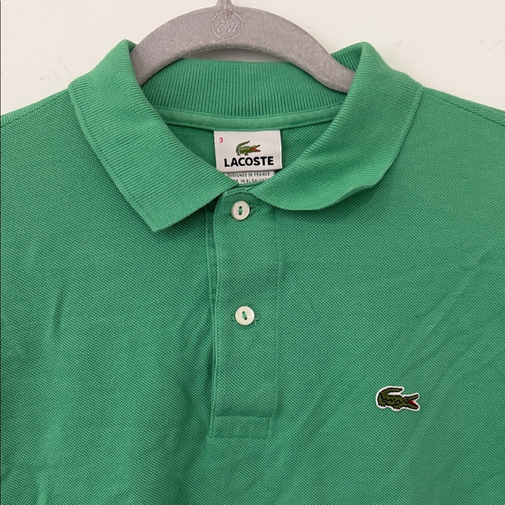Lacoste Green Short Sleeve Polo w Crocodile Logo
